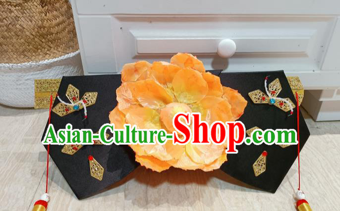 China Traditional Qing Dynasty Headdress TV Series My Fair Princess Xiao Yanzi Headpiece Ancient Giant Wing Hair Accessories