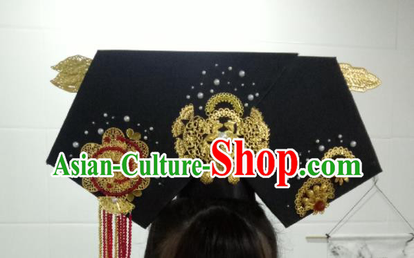 China Traditional Qing Dynasty Queen Headdress TV Series Empresses in the Palace Headpiece Ancient Imperial Consort Giant Wing Hair Accessories