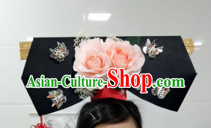 China Traditional Qing Dynasty Giant Wing Headdress TV Series Princess of Huai Yu Headpiece Ancient Palace Lady Hair Accessories