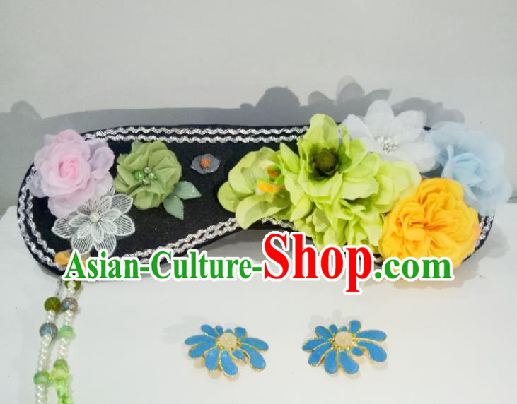 China Traditional Qing Dynasty Headdress TV Series My Fair Princess Xiao Yan Zi Headpiece Ancient Court Lady Hair Accessories