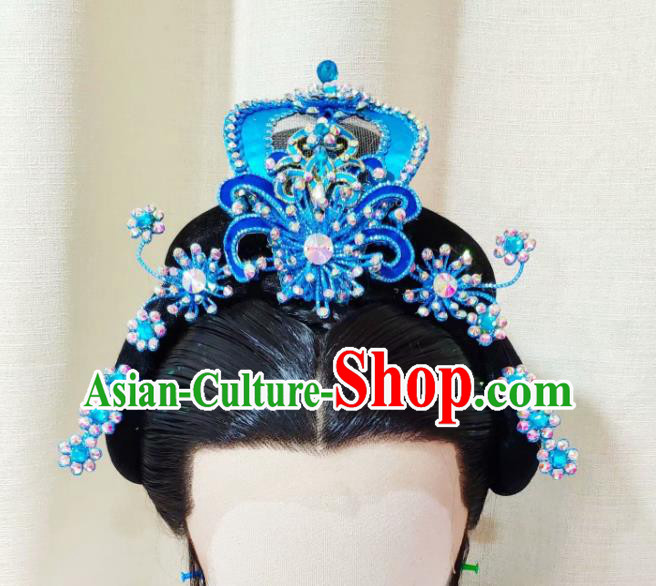 Chinese Traditional Opera Taoist Nun Hair Accessories Huangmei Opera Actress Headpieces Beijing Opera Hua Tan Hair Crown