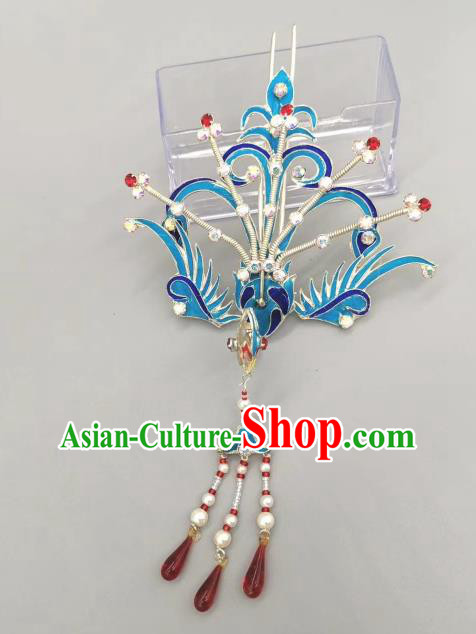 Chinese Huangmei Opera Princess Phoenix Hairpin Beijing Opera Hair Crown Traditional Opera Diva Headpiece