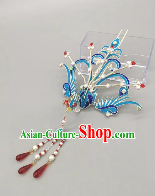 Chinese Huangmei Opera Princess Phoenix Hairpin Beijing Opera Hair Crown Traditional Opera Diva Headpiece