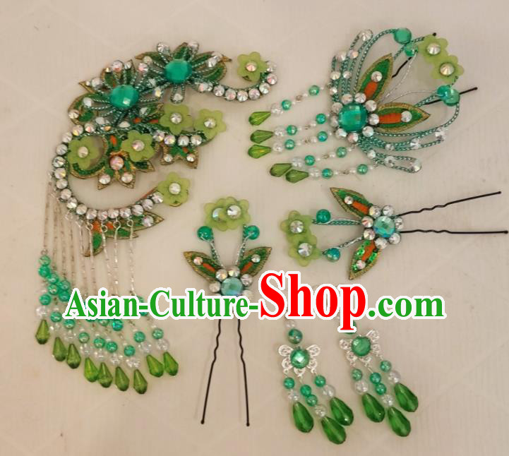 Chinese Traditional Opera Diva Headpieces Huangmei Opera Noble Lady Hairpins Beijing Opera Hair Accessories
