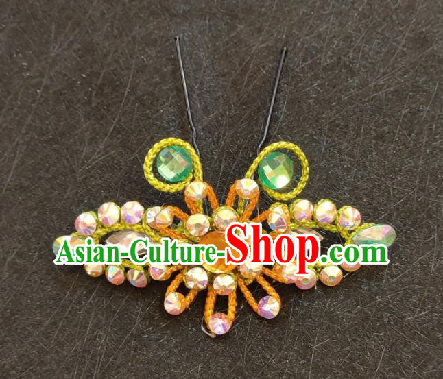 Chinese Beijing Opera Hair Accessories Traditional Opera Diva Headpiece Huangmei Opera Noble Lady Butterfly Hairpin