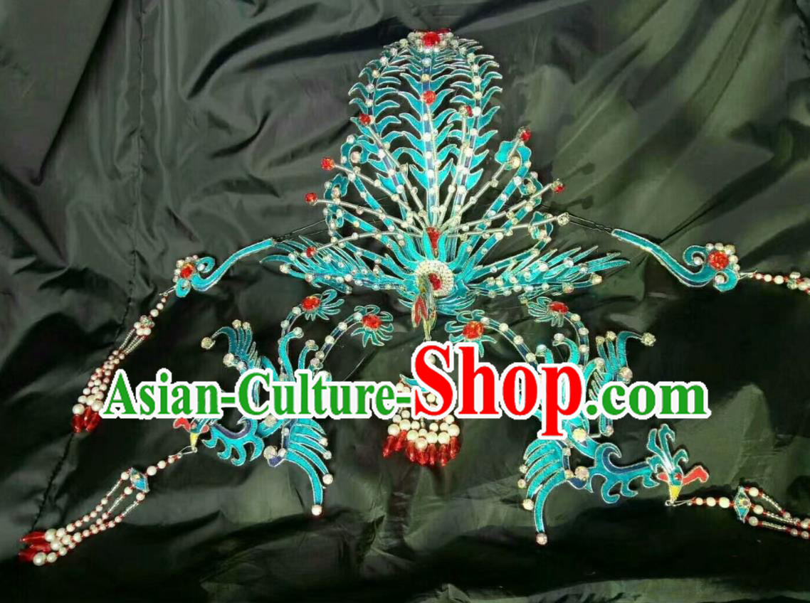 Chinese Shaoxing Opera Princess Headdress Beijing Opera Hua Tan Phoenix Hairpins Traditional Opera Hair Accessories