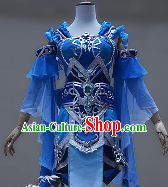 A Chinese Ghost Story Garment Costumes Ancient Female Swordsman Clothing Gama Cosplay Fairy Blue Dress