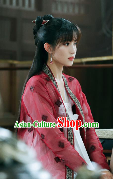 Chinese Ancient Young Beauty Replica Costumes Servant Woman Dress Clothing Wuxia TV Series Sword Snow Stride Garment