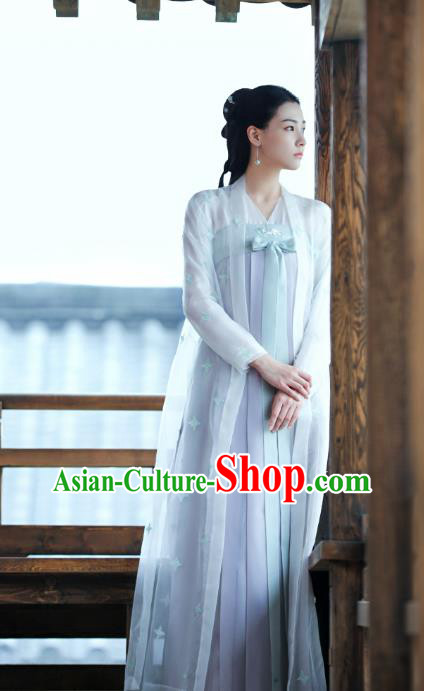Chinese Ancient Princess Dress Costumes Palace Lady Clothing TV Series Sword Snow Stride Maidservant Replica Garments