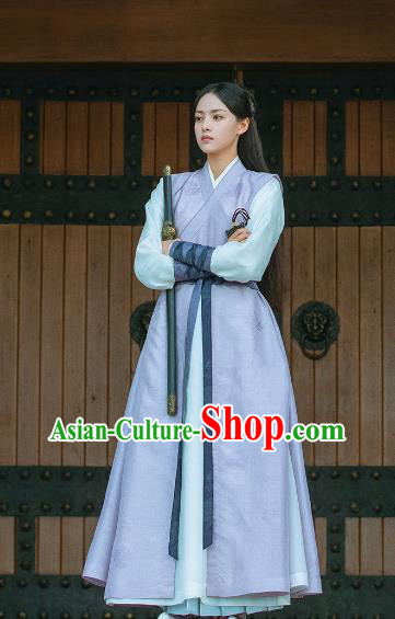 Chinese TV Series Sword Snow Stride Swordswoman Replica Garments Ancient Female General Dress Costumes Wuxia Heroine Clothing