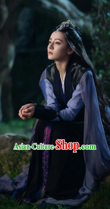 Chinese Ancient Swordswoman Clothing Xian Xia TV Series Demon Master Apparel The Blue Whisper Ji Yunhe Garment Costumes