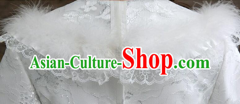 Bride Wedding Dress Top Winter Long Sleeve Dress Court Style Wedding Costume