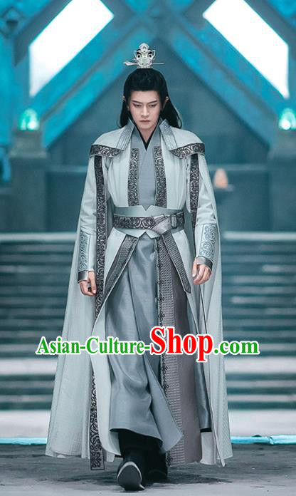 Chinese TV Series The Blue Whisper Chang Yi Garment Costumes Ancient Swordsman Clothing Xian Xia General Apparel