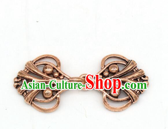 European Vintage Mantle Clasps Top Handmade Metal Buttons Cloak Couple Hooks