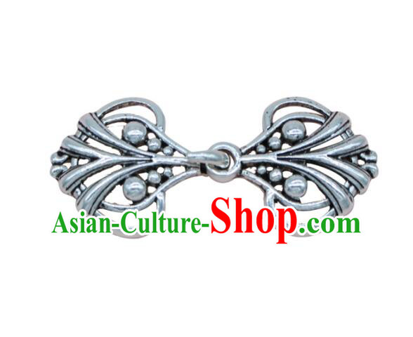 European Cloak Silvery Couple Hooks Vintage Mantle Clasps Top Handmade Metal Buttons