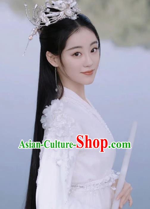 Chinese TV Series Fairy Garment Costume Ancient Princess Clothing Traditional Goddess White Hanfu Dress