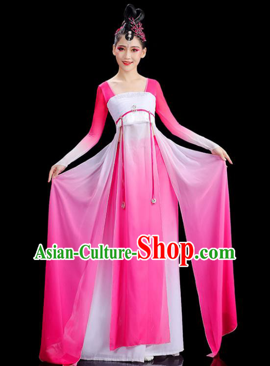 Chinese Stage Performance Pink Dress Classical Dance Clothing Umbrella Dance Fashion Han Tang Dance Costume