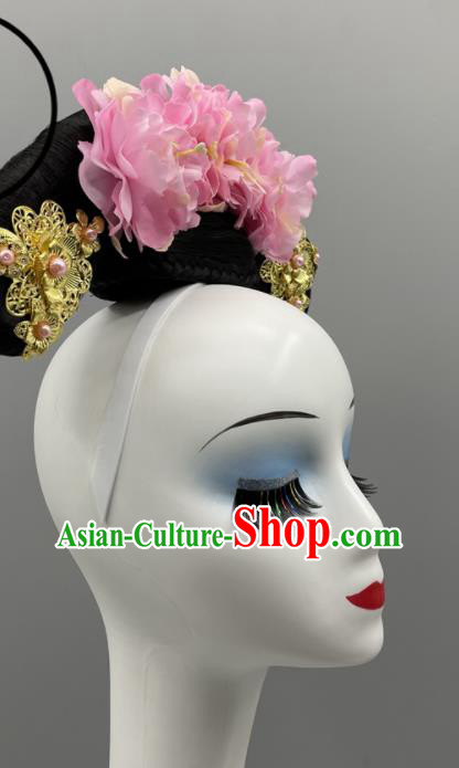 Chinese Classical Dance Hair Jewelries Qing Dynasty Court Lady Headdress Ancient Princess Headpieces