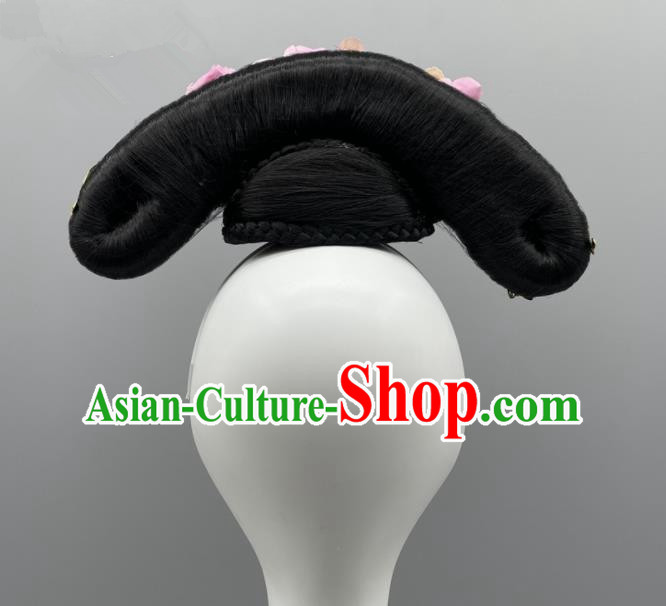 Chinese Classical Dance Hair Jewelries Qing Dynasty Court Lady Headdress Ancient Princess Headpieces