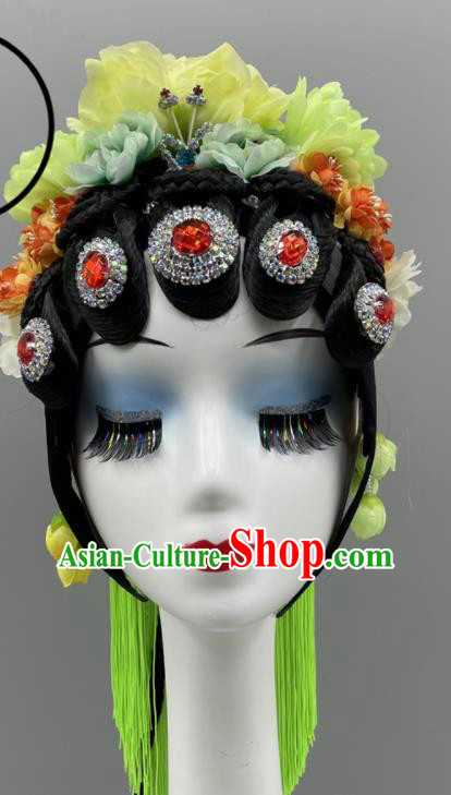 Chinese Beijing Opera Diva Headpieces Classical Dance Hair Jewelries Chun Gui Meng Headdress