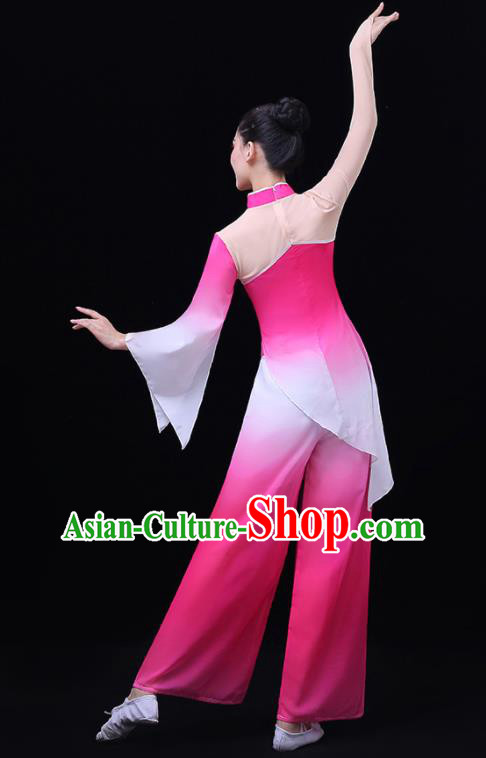China Fan Dance Costume Umbrella Dance Pink Dress Outfit Classical Dance Clothing