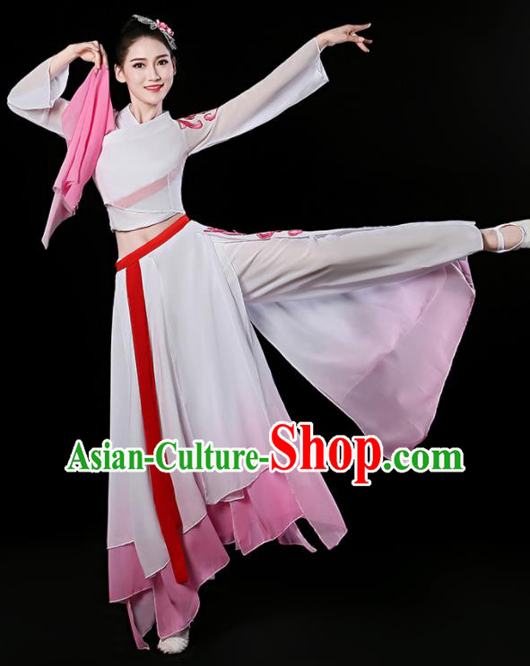 China Classical Dance Dress Stage Performance Clothing Fan Dance Garment Costume
