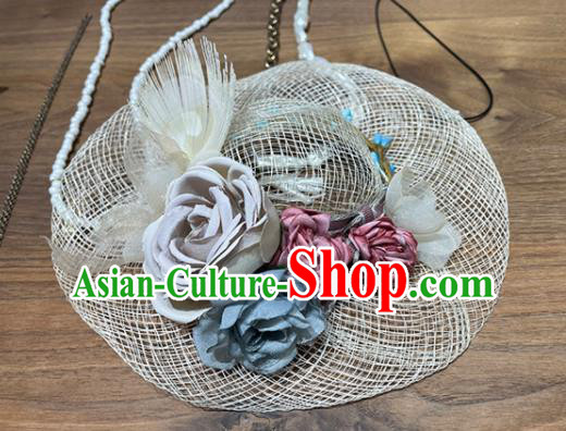 Handmade Flowers Headwear Children Performance Headdress Handmade Straw Hat