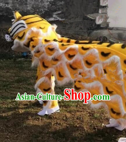 Chinese Traditional Tiger Dance Costumes Tiger Head Top Festival Entertainment Outfits for Adult