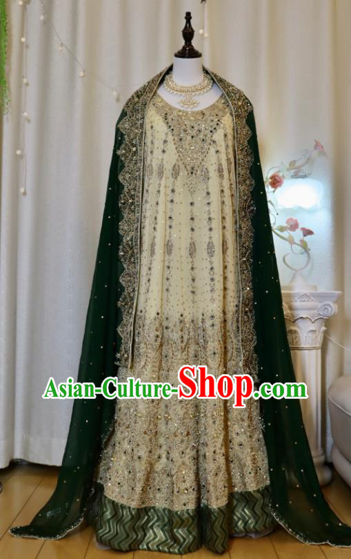 Top Indian Lengha Clothing Traditional Garment India Wedding Dress Asian Embroidered Outfit
