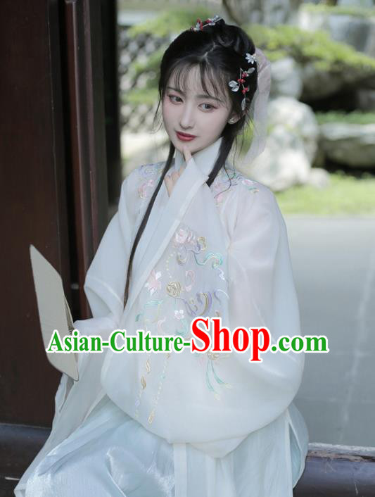 Chinese Ming Dynasty Noble Lady Costumes Traditional Hanfu Clothing Ancient Royal Princess Lilac Dress