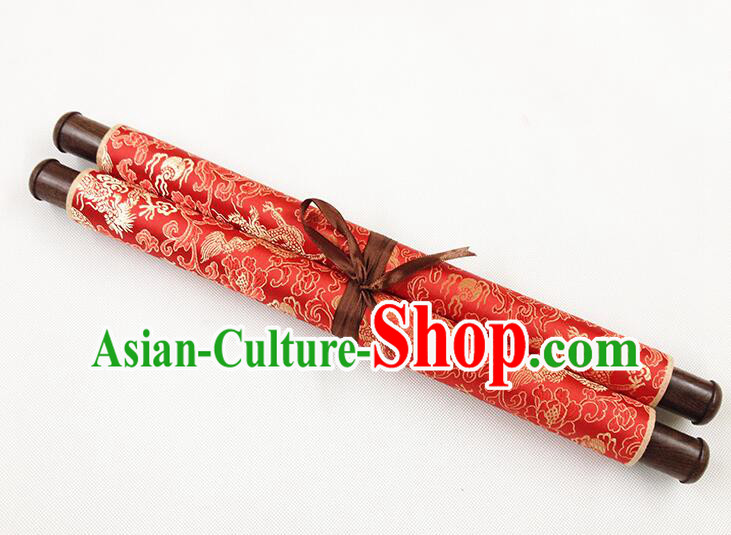 Chinese  Meters Long Classical Wedding Guest Signatures Cloth Scroll