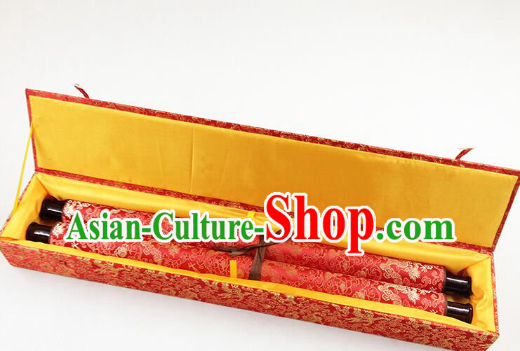 Chinese  Meters Long Classical Wedding Guest Signatures Cloth Scroll