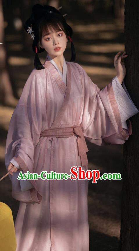 Chinese Traditional Hanfu Yarn Dress Han Dynasty Palace Lady Garment Costumes Ancient Princess Clothing