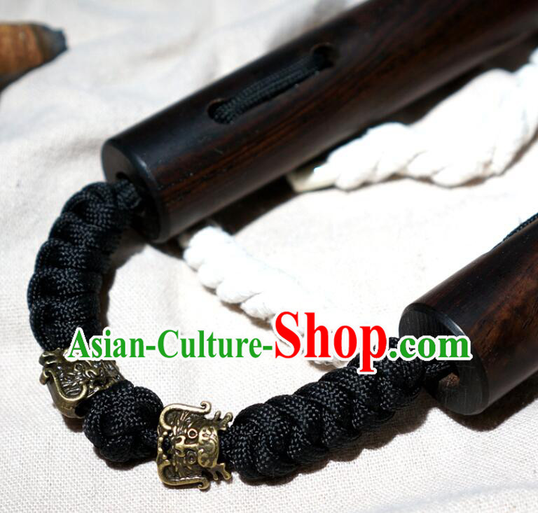 Handmade Kung Fu Nunchaka Top Ebony Nunchakus Chinese Martial Arts Nunchaku