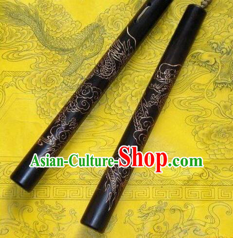 Top African Blackwood Nunchakus Chinese Martial Arts Nunchaku Handmade Kung Fu Carving Dragon Nunchaka