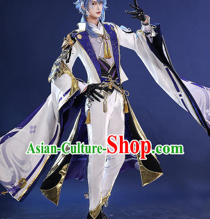 Top Genshin Impact Cosplay Costumes Kamisato Ayato Garments Cos Shogunate Young Lord Outfits