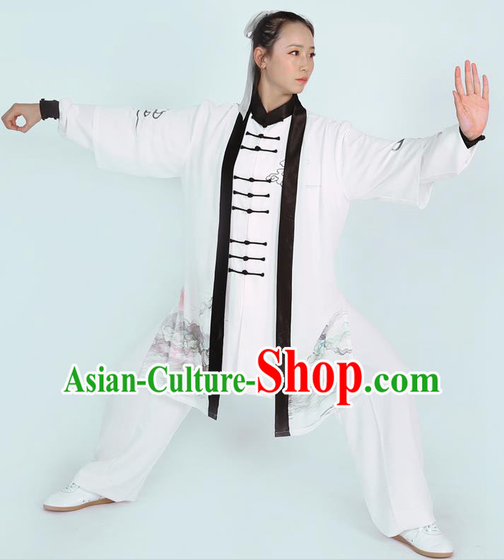 Chinese Tai Chi Performance Outfit Kung Fu Costumes Tai Ji Training Uniform Martial Arts Competition Clothing