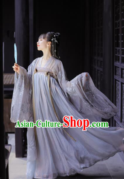 Chinese Tang Dynasty Princess Historical Costumes Traditional Hanfu Ruqun Clothing Ancient Palace Lady Dress Garments