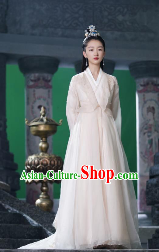 Chinese Ancient True Immortal Clothing Xianxia TV Goddess Garments Drama Series Ancient Love Poetry Fairy Shang Gu Dress Costumes