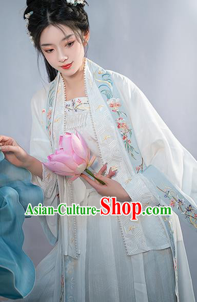 Chinese Song Dynasty Noble Lady Garment Costumes Ancient Female Clothing Traditional Hanfu Beizi Dresses