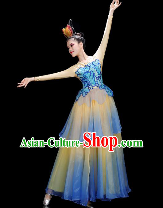 China Opening Dance Dress Flower Dance Costume Stage Performance Garments Modern Dance Clothing