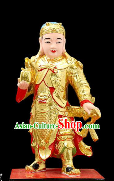 inches Resin Sculptures Handmade Zhou Cang and Guan Ping Statues