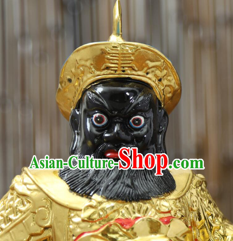 inches Resin Sculptures Handmade Zhou Cang and Guan Ping Statues