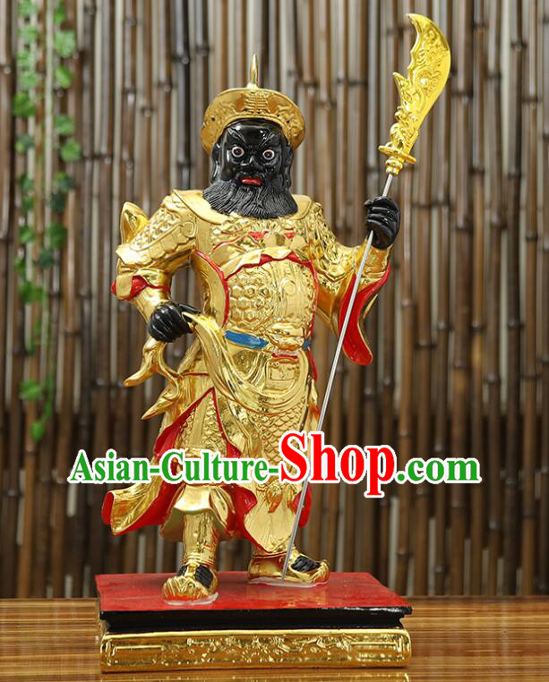 inches Resin Sculptures Handmade Zhou Cang and Guan Ping Statues