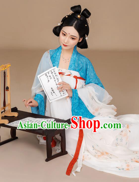 Chinese Ancient Palace Lady Hanfu Dress Traditional Historical Costumes Tang Dynasty Princess Clothing