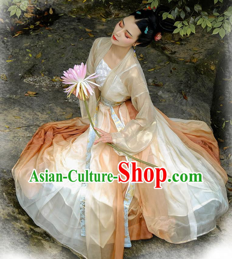 Chinese Ancient Palace Princess Hanfu Dress Traditional Historical Costumes Song Dynasty Noble Beauty Clothing
