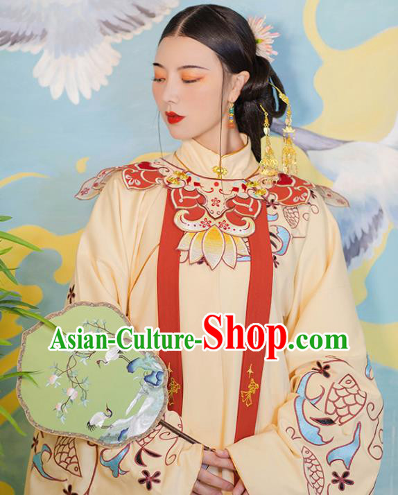 Chinese Traditional Hanfu Dress Ancient Beautiful Woman Clothing Ming Dynasty Princess Garment Costumes