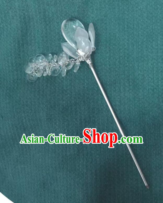Chinese Ancient Princess Hair Clip Series Fairy From Wonderland Tian Wai Fei Xian Xiao Qi Cyrstal Tassels Hairpin