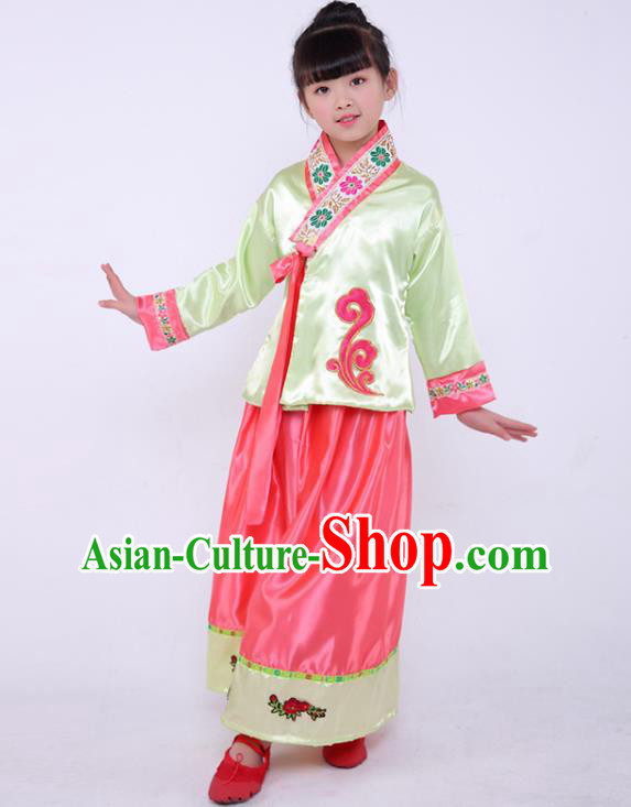 Chinese Chaoxian Nationality Dance Outfit Ethnic Girl Folk Dance Costume Korean Stage Performance Clothing