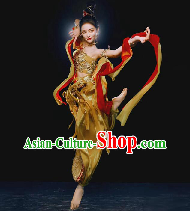 Chinese Dun Huang Flying Apsaras Dance Dress Classical Dance Clothing Handmade Dunhuang Dance Costume